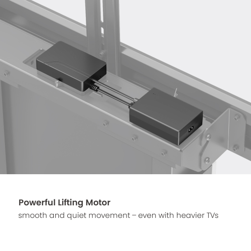 Motorized Height-Adjustable TV Cart with Decorative Panels TTL20H-610TW for 55"-100" TVs up to 110kg (242lbs) from china(chinese)
