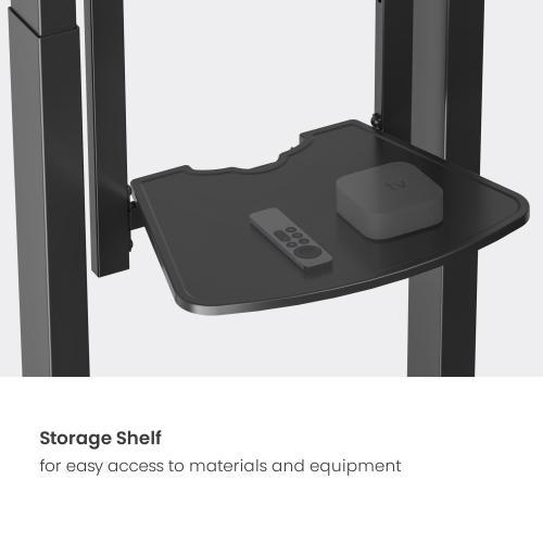 Motorized Height-Adjustable TV Cart with Storage Shelf TTF20E-610TW for 55"-100" TVs up to 110kg (242lbs) from china(chinese)
