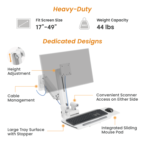 Heavy-Duty Medical  Wall-Mounted Workstation MED10-1  from china(chinese)