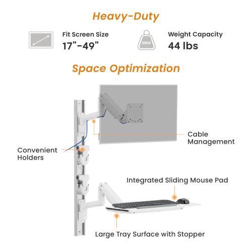 Heavy-Duty Medical Wall-Mounted Workstation MED10-2  from china(chinese)
