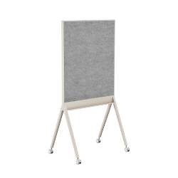 Mobile Single-Sided Magnetic Whiteboard with Felt Surface