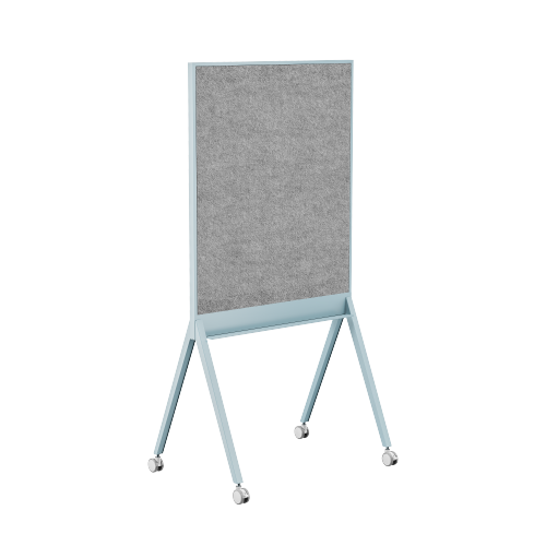 Mobile Single-Sided Magnetic Whiteboard with Felt Surface WB18-02  Designed for agile workspace from china(chinese)