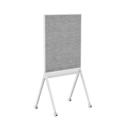 Mobile Single-Sided Magnetic Whiteboard with Felt Surface WB18-02  Designed for agile workspace from china(chinese)