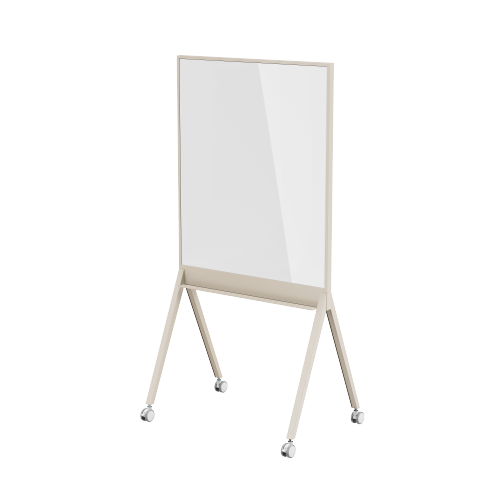 Mobile Single-Sided Magnetic Whiteboard with Pegboard Surface WB18-03 Designed for agile workspace from china(chinese)