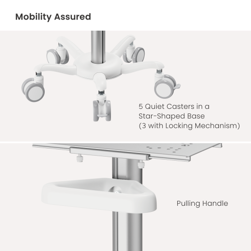 Height Adjustable Patient Monitor Cart MED09-1A Guarantees ergonomic comfort for caregivers. from china(chinese)