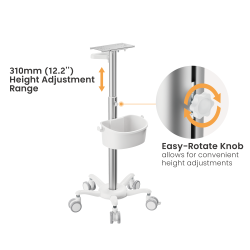 Height Adjustable Patient Monitor Cart MED09-1A Guarantees ergonomic comfort for caregivers. from china(chinese)