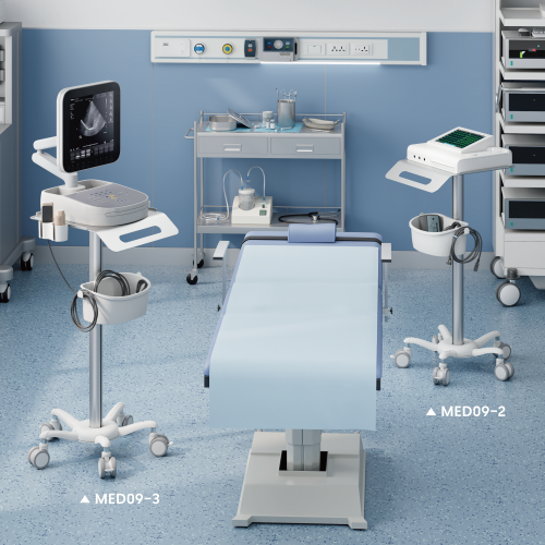 Ultrasonic Medical Cart MED09-3 Upgrades patient care serviceability by accomodating medical machines. from china(chinese)