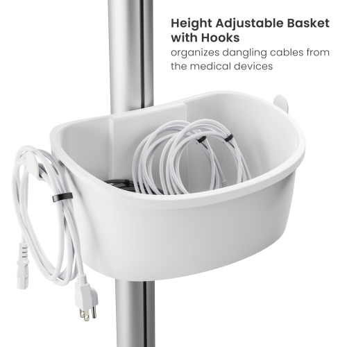 Height Adjustable ECG Medical Cart MED09-2A Guarantees ergonomic comfort for medical tests runners. from china(chinese)