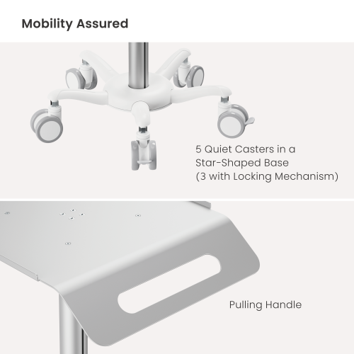 Ultrasonic Medical Cart MED09-3 Upgrades patient care serviceability by accomodating medical machines. from china(chinese)