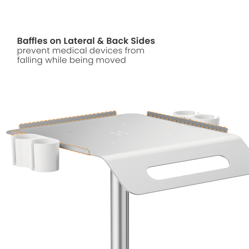 Height Adjustable Ultrasonic Medical Cart MED09-3A Guarantees ergonomic comfort for medical tests runners. from china(chinese)