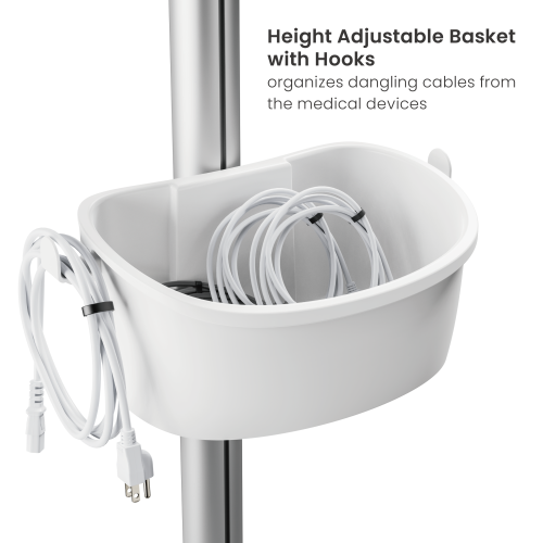 Height Adjustable Ultrasonic Medical Cart MED09-3A Guarantees ergonomic comfort for medical tests runners. from china(chinese)