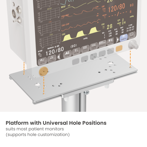 Height Adjustable Patient Monitor Cart MED09-1A Guarantees ergonomic comfort for caregivers. from china(chinese)