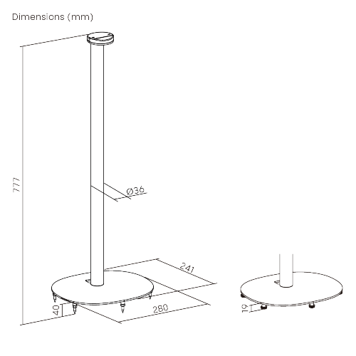 Speaker Floor Stand for Sonos Era 100 & 300 SB-72F  from china(chinese)