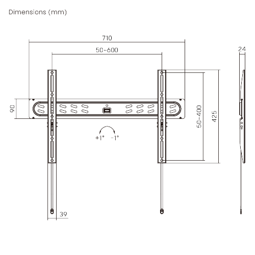 Ultra-Slim Fixed TV Wall Mount LP79-46F For most 37"-86" TVs from china(chinese)