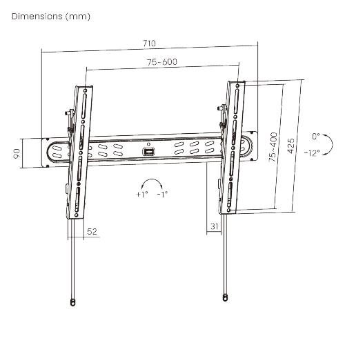 Ultra-Slim Tilt TV Wall Mount LP79-46T For most 37"-86" TVs from china(chinese)