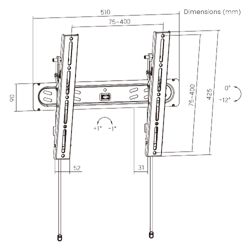 Ultra-Slim Tilt TV Wall Mount LP79-44T For most 32"-65" TVs from china(chinese)