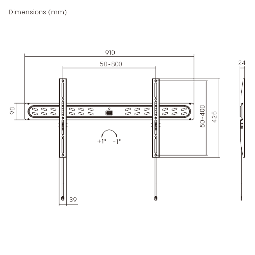 Ultra-Slim Fixed TV Wall Mount LP79-48F For most 43"-95" TVs from china(chinese)