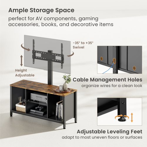 TV Stand with Leveling Feet WP2006ST Transform Entertainment Area with Style and Function from china(chinese)