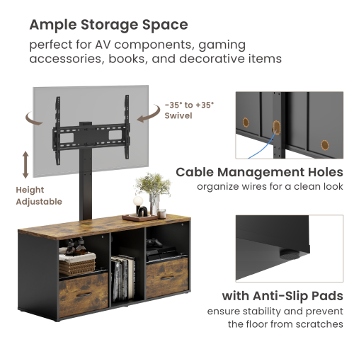 TV Stand with Anti-Slip Pads & Drawers WP2007ST Transform Entertainment Area with Style and Function from china(chinese)