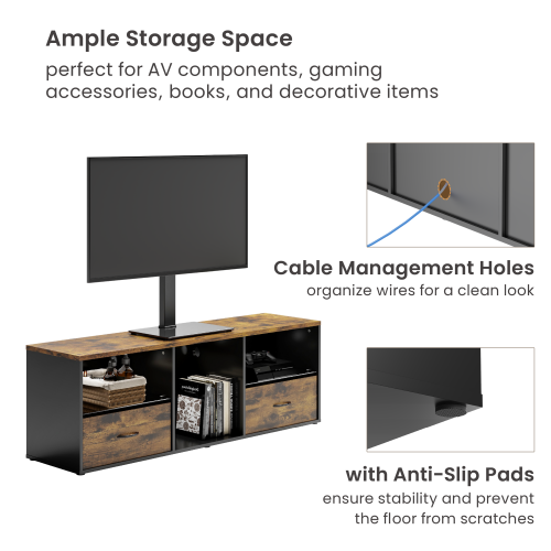 Media Console with Anti-Slip Pads & Drawers (Standard) WP2007M  Transform Entertainment Area with Style and Function from china(chinese)