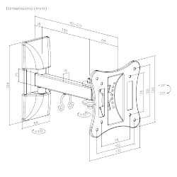 Low Cost Full-Motion TV Wall Mount