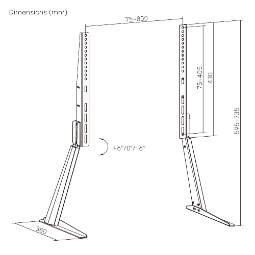 Minimalist Style Adjustable Tabletop TV Stand LDT03-21L Slim Design, Strong Hold from china(chinese)