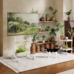 Nature-Inspired TV Cart with Built-in Indoor Gardening System