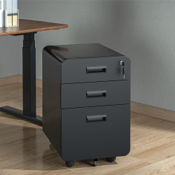 3-Drawer Locking Mobile File Cabinet