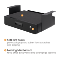 Space-Saving Under-Desk Storage Drawer with Shelf and Locking Mechanism