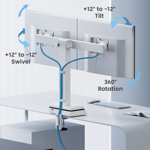 SmartView Electric Dual-Screen Monitor Stand LDT83-C02W  from china(chinese)
