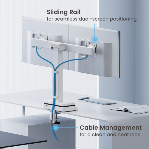 SmartView Electric Dual-Screen Monitor Stand LDT83-C02W  from china(chinese)