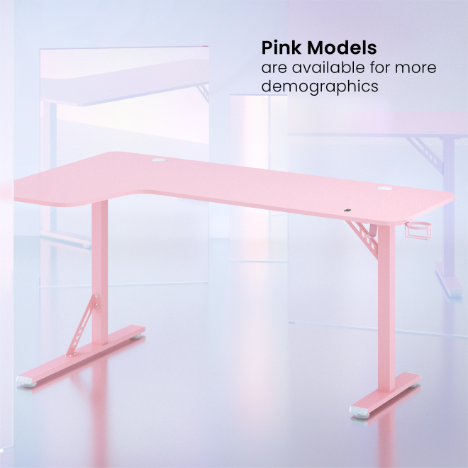 L-Shaped Gaming Desks with RGB Lighting GMD09-1 Not Only for Gaming but Multi-Tasking from china(chinese)