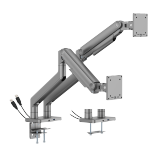 Economical Heavy-Duty Gas Spring Dual Monitor Arm With USB Port