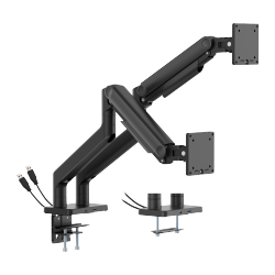 Economical Heavy-Duty Gas Spring Dual Monitor Arm With USB Port
