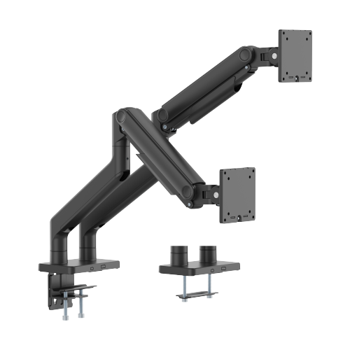 Economical Heavy-Duty Gas Spring Dual Monitor Arm LDT74-C024-KP01 For Most 17"-45“ Monitors from china(chinese)