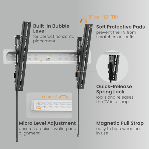 Ultra-Slim Tilt TV Wall Mount LP79-46T For most 37"-86" TVs from china(chinese)