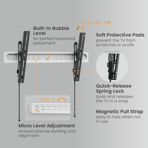 Ultra-Slim Tilt TV Wall Mount LP79-48T For most 43"-95" TVs from china(chinese)