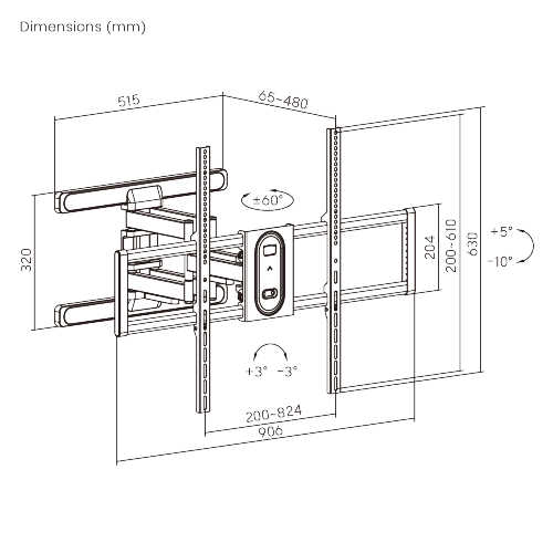 Stylish Full-Motion TV Wall Mount LPA81-686 For solid wall and double stud from china(chinese)