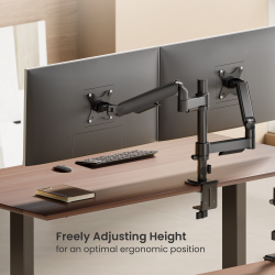 Super Economical Pole-Mounted Dual-Screen Mechanical Spring Monitor Arm