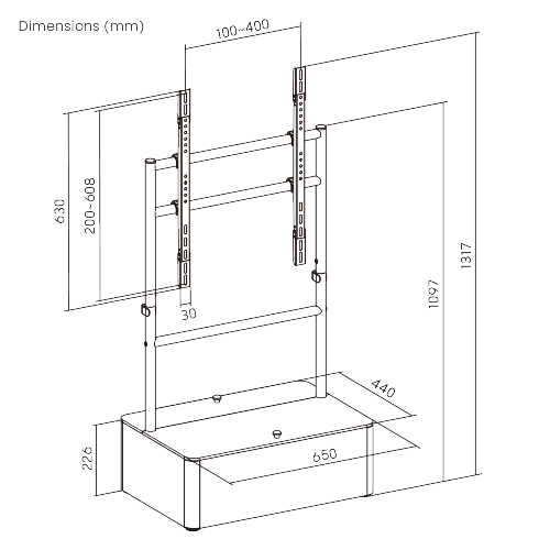 Easel Studio TV Stand With Storage Box FS45-44T-01 makes storage more convenient from china(chinese)