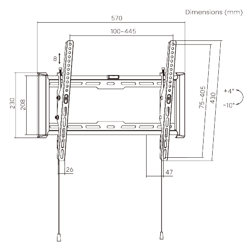 Ultra-Slim and Heavy-Duty TV Wall Mount LP77-44T For 32''-70'' TVs from china(chinese)
