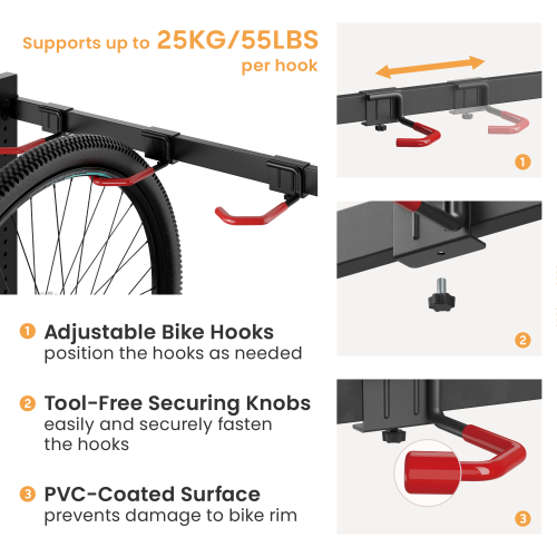 Mobile Freestanding Vertical Bike Rack for 3 Bikes LBS06-01 Free up valuable floor space from china(chinese)