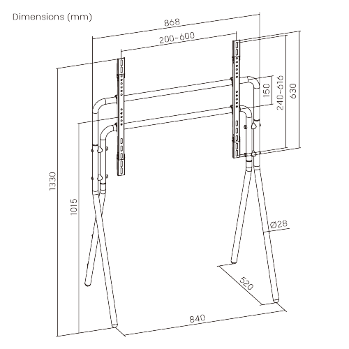 Artistic Steel Studio TV Floor Stand FS15-46F-01 A Lifestyle-Defining Artistic Stand from china(chinese)