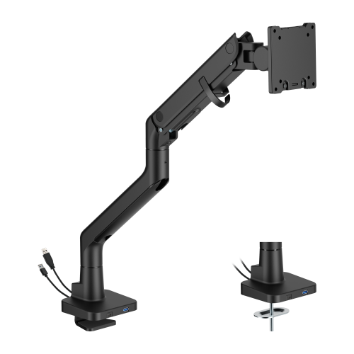 BoldGrip Heavy-Duty Gas Spring Monitor Arm with USB-A/USB-C Ports  LDT98-C012UC Supports monitors up to 57" in size or weighing up to 27kg (59.4 lbs) from china(chinese)
