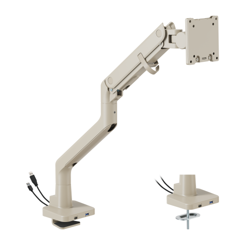 BoldGrip Heavy-Duty Gas Spring Monitor Arm with USB-A/USB-C Ports  LDT98-C012UC Supports monitors up to 57" in size or weighing up to 27kg (59.4 lbs) from china(chinese)