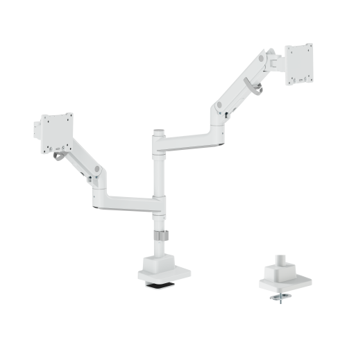 BoldGrip Heavy-Duty Pole-Mounted Gas Spring Dual Monitor Arm LDT98-C024P Supports monitors up to 57" in size or weighing up to 27kg (59.4 lbs) from china(chinese)