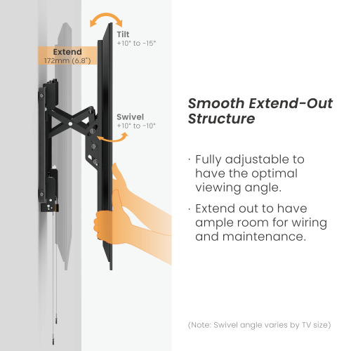 Heavy-Duty Extend-Out Tilt TV Wall Mount (for 55"-105" TVs) LP80-610T Strong construction combines outstanding user experience from china(chinese)