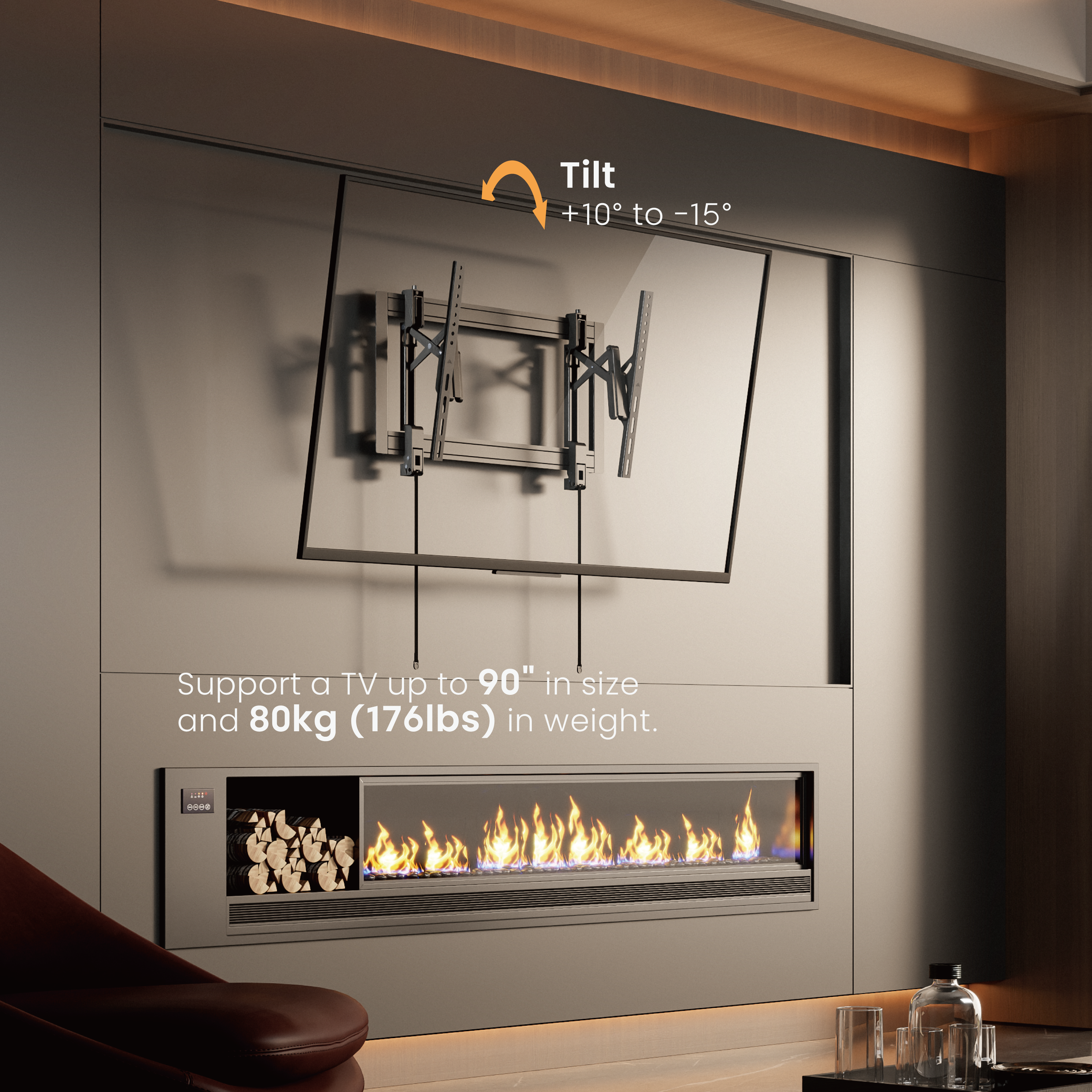 Heavy-Duty Extend-Out Tilt TV Wall Mount (for 37