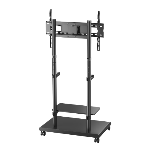 Mobile TV Floor Stand with Soundbar Shelf FS55-46T-03W Fits 37"-75" TVs from china(chinese)