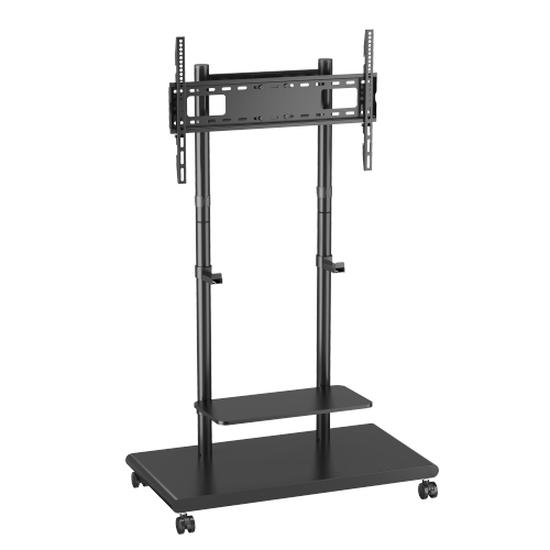 Mobile TV Floor Stand with Soundbar Shelf FS55-46T-04W Fits 50"-90" TVs from china(chinese)